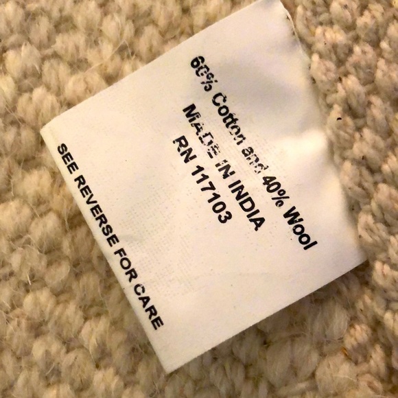 Woven Wool & Cotton Hanging Wall Tapestry with Wood Rod - Picture 3 of 8